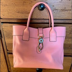 Dooney & Bourke Saffiano Leather Tote - Cara - Peach colored